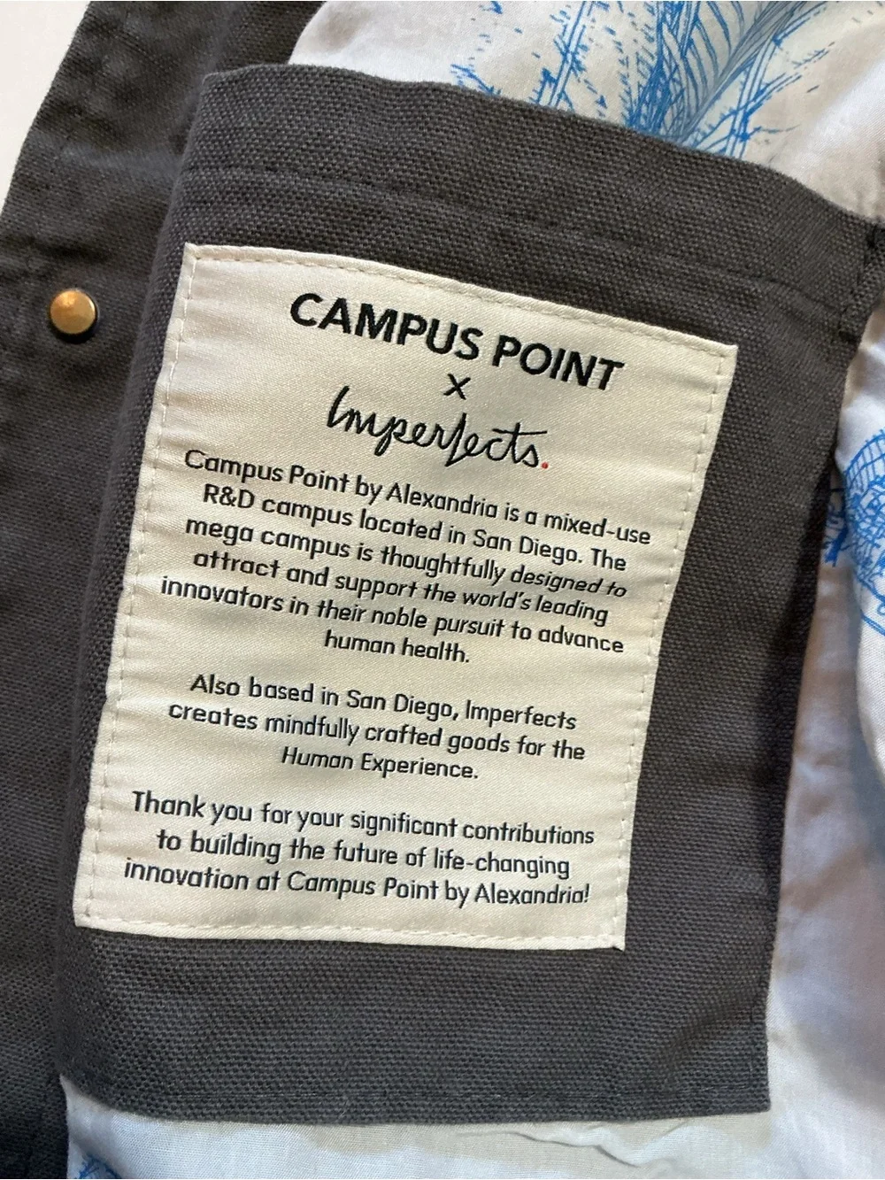 Imperfects X Campus Point Organic Cotton Canvas Chore Utility Workwear Jacket - Picture 10 of 12